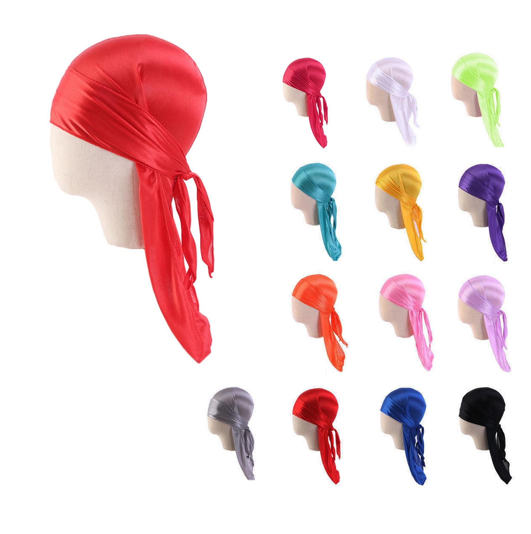 Bandana Doo Rag - Jedwabisty Durag dla dzieci Chłopcy Dorosły