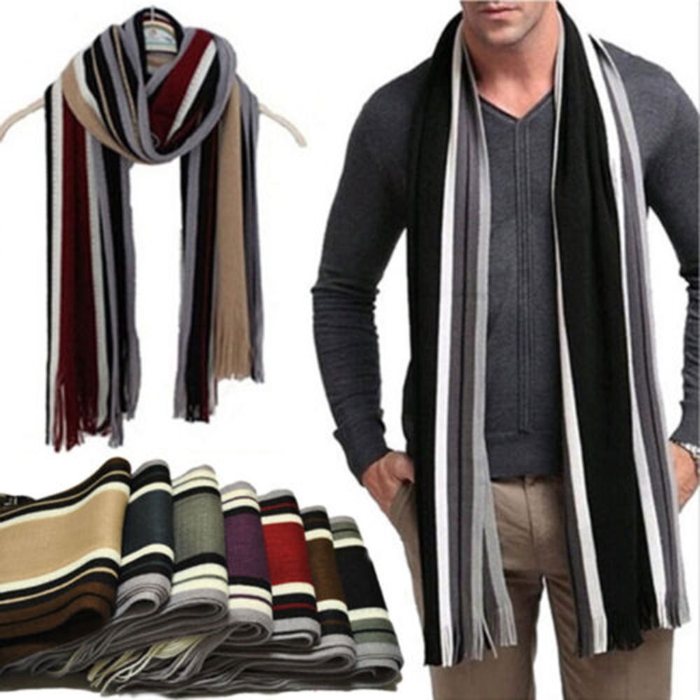 Kaszmirowy męski szalik w pask – Muffler Men Wool recenzja i cena