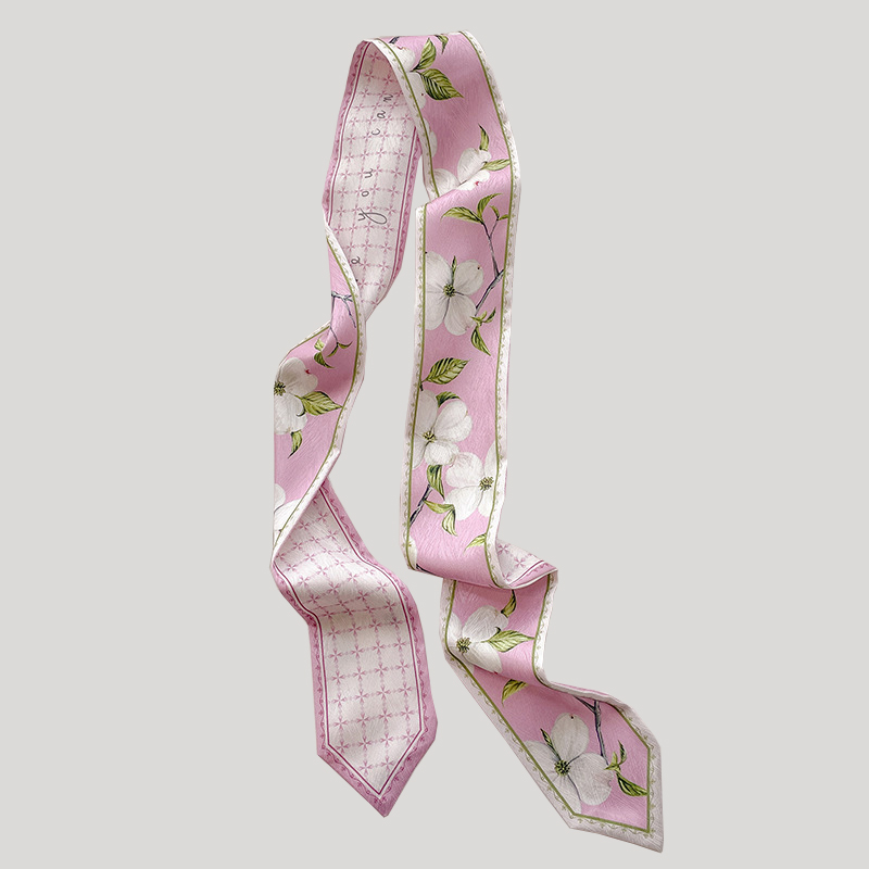 Długi szal damski z koreańskie – Silk Neck Scarf recenzja i cena