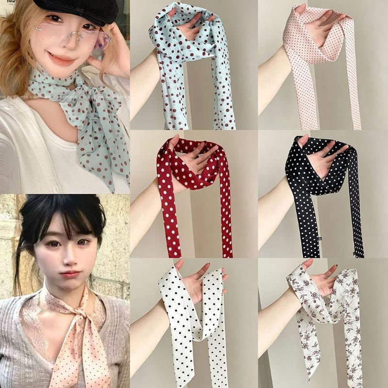 Jedwabna apaszka w kropki i kw – Silk Neck Scarf recenzja i cena